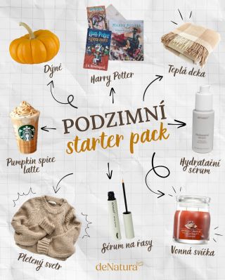 Podzimní starter pack je ready 🍂✨ Teplý nápoj, huňatý svetr a nesmí chybět ani sérum na řasy od deNatury! 🌿 Upřímně? Letos...